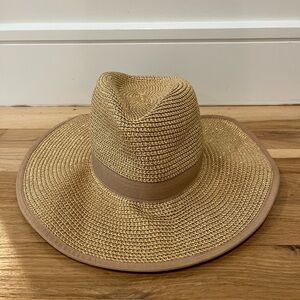Vince Camuto Gold Straw Hat